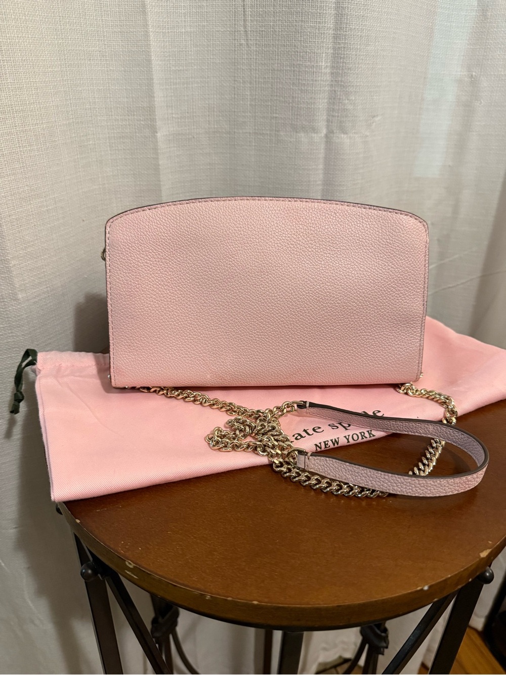 kate spade Pink Pebbled Leather Chain Crossbody - Picture 2 of 6